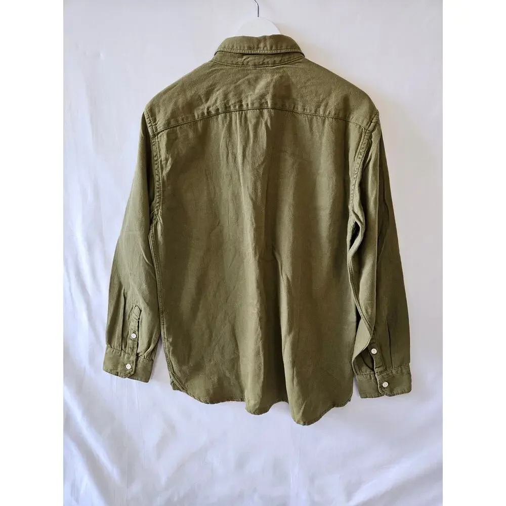 Levi's Men's Button Up Long Sleeve Shirt Denim Green Small